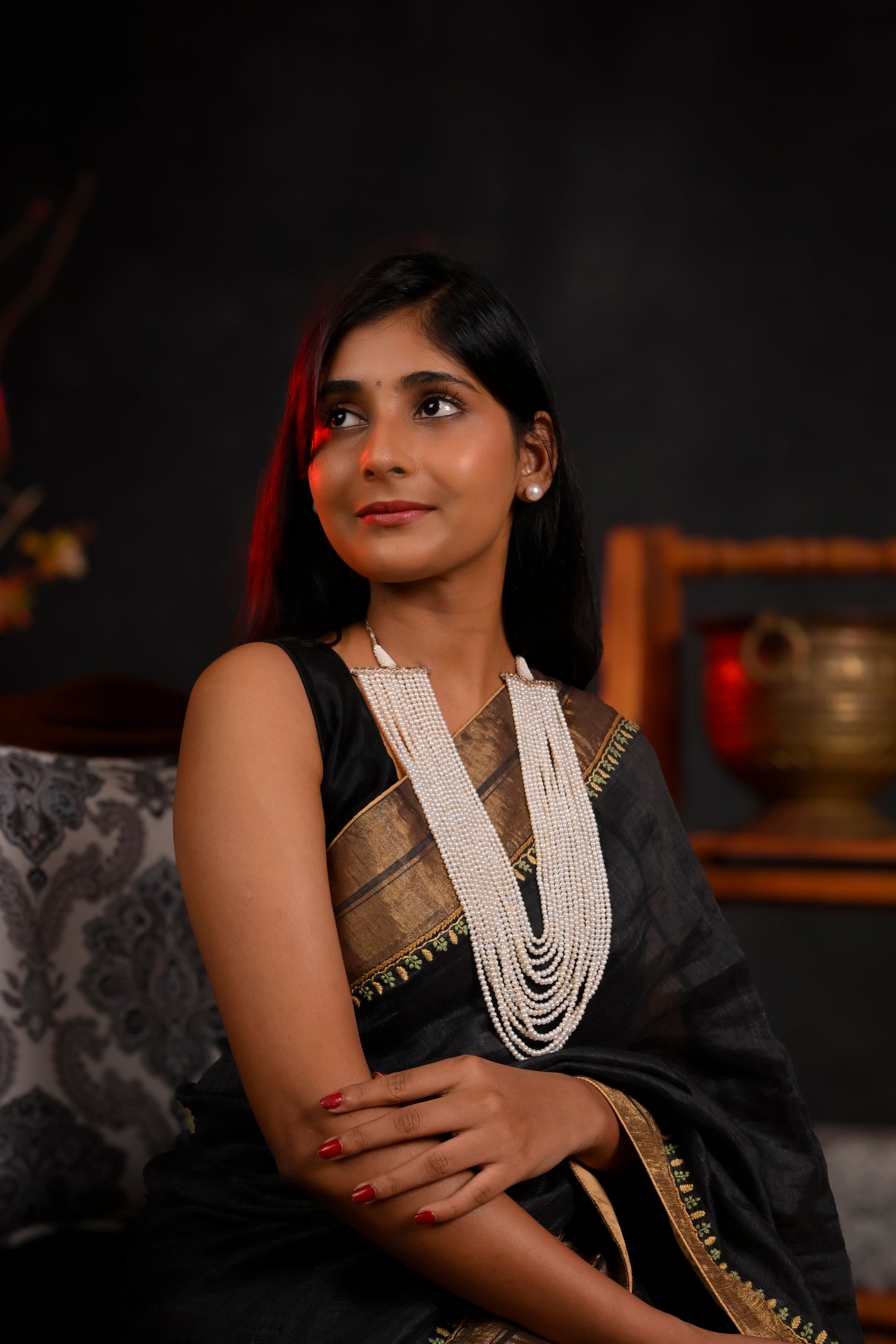 Multilayered Pearl Necklace