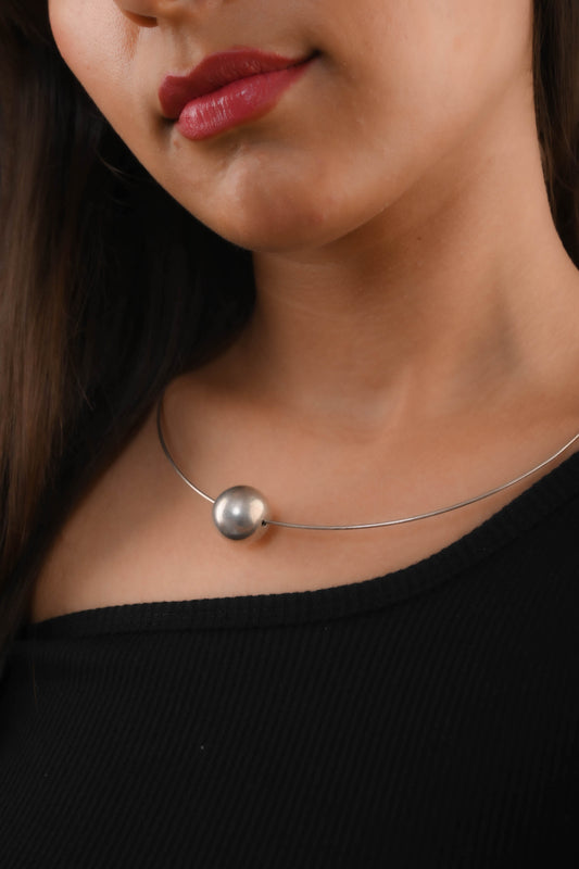 Silver Bead Minimal Sterling Silver Hasli