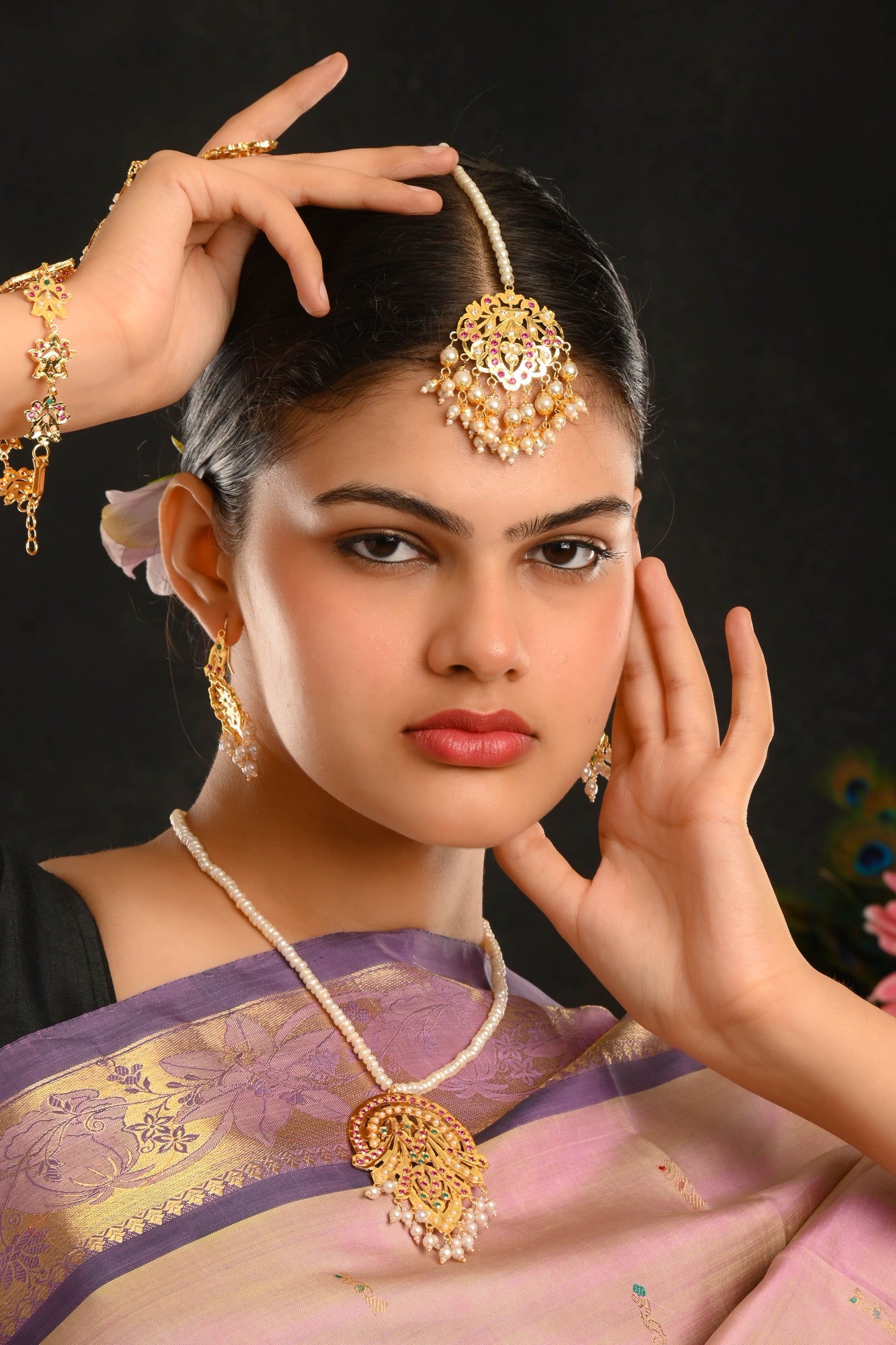 Laila Purani Dilli Gold Plated Silver Necklace Set