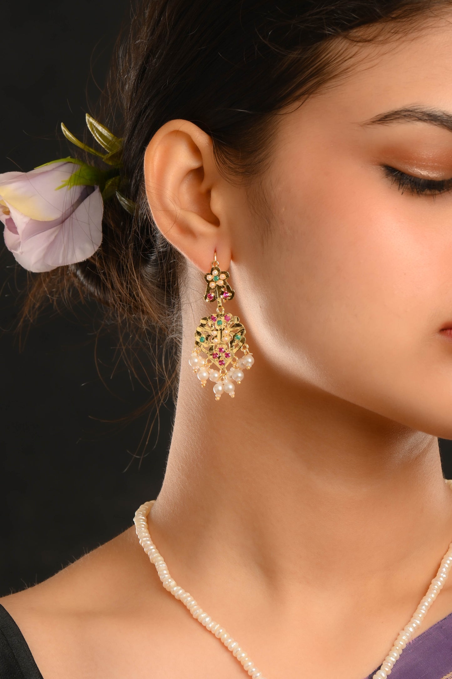 Ruhi Purani Dilli Necklace Gold Plated Silver Set