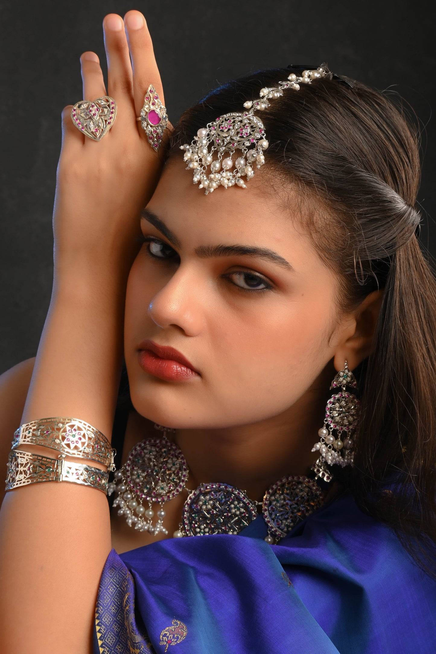 "Razia" Silver Bangle