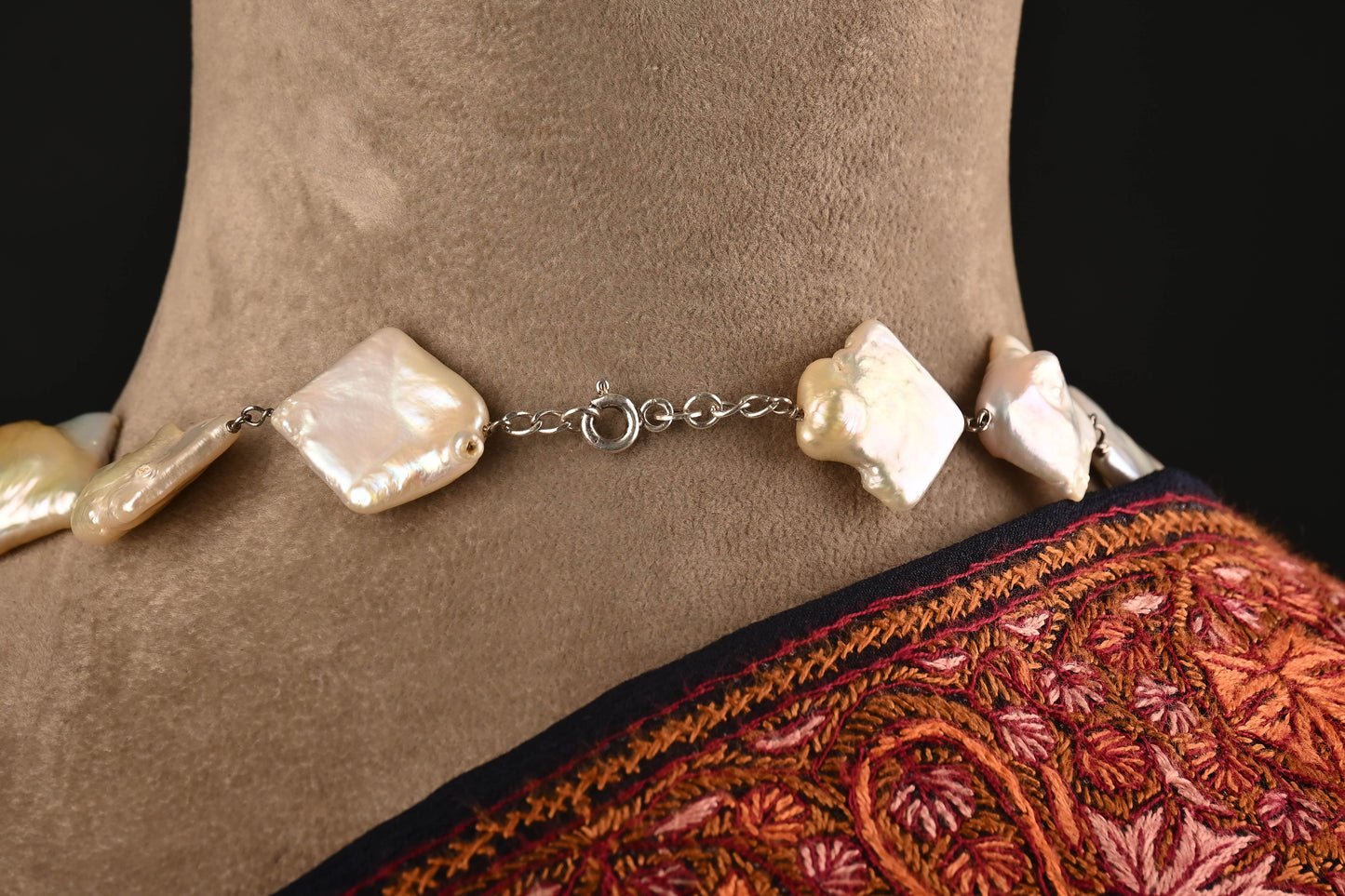 Fresh Water Square Pearls Necklace