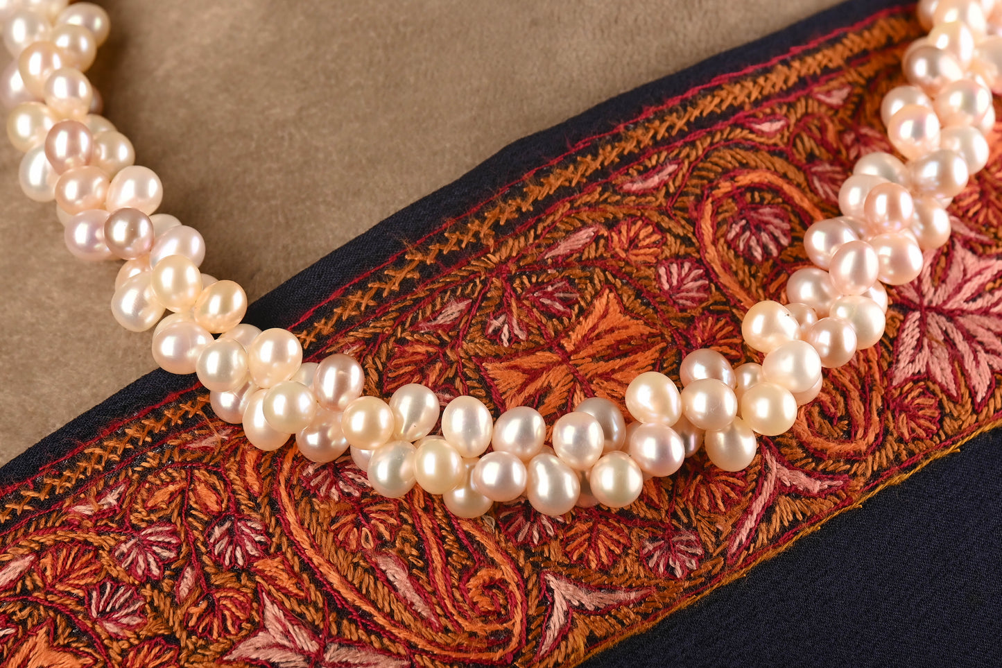 Peach Pears Freshwater Pearls Necklace
