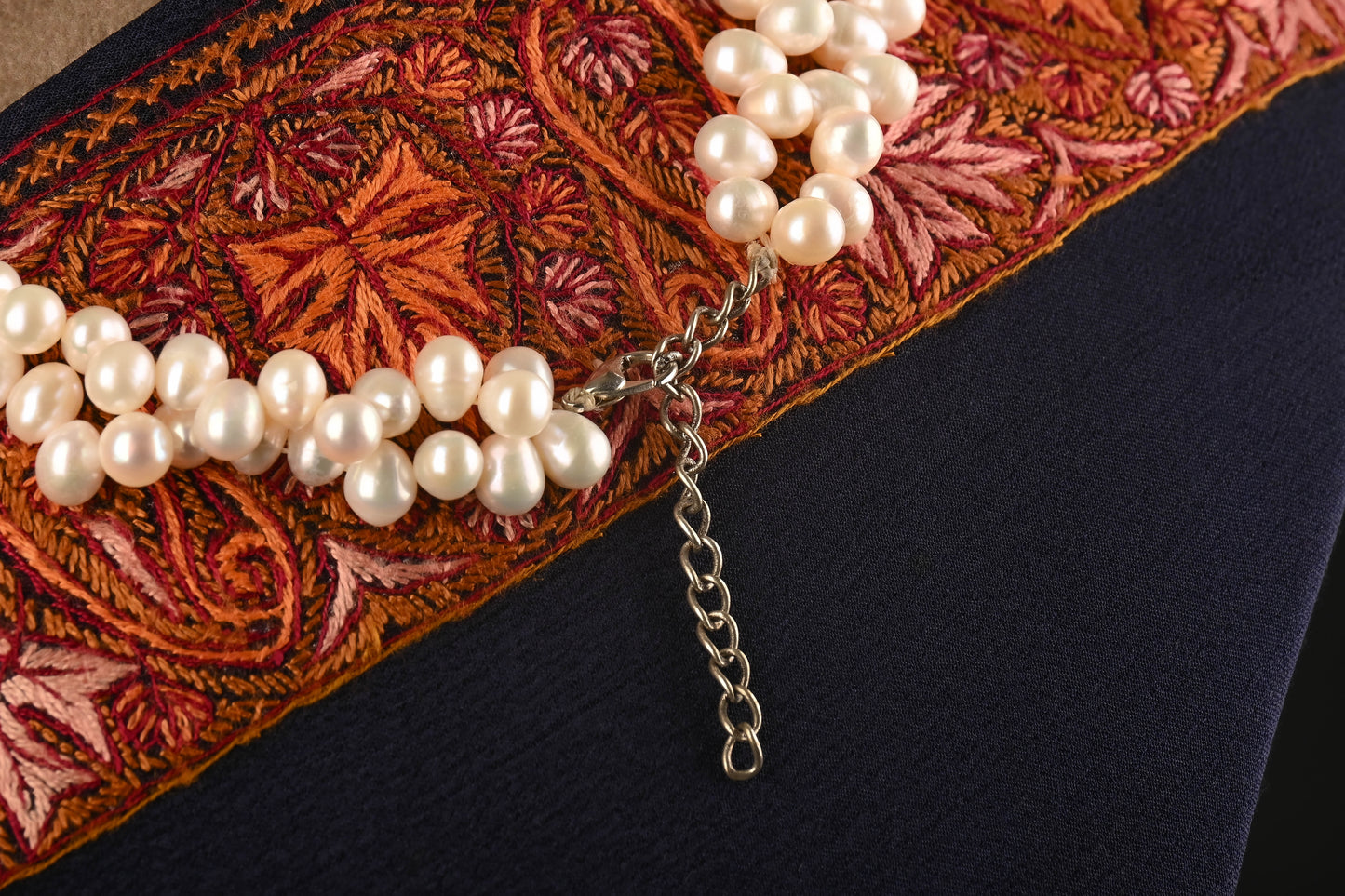 Pear Shaped Pearl Double Layered Necklace
