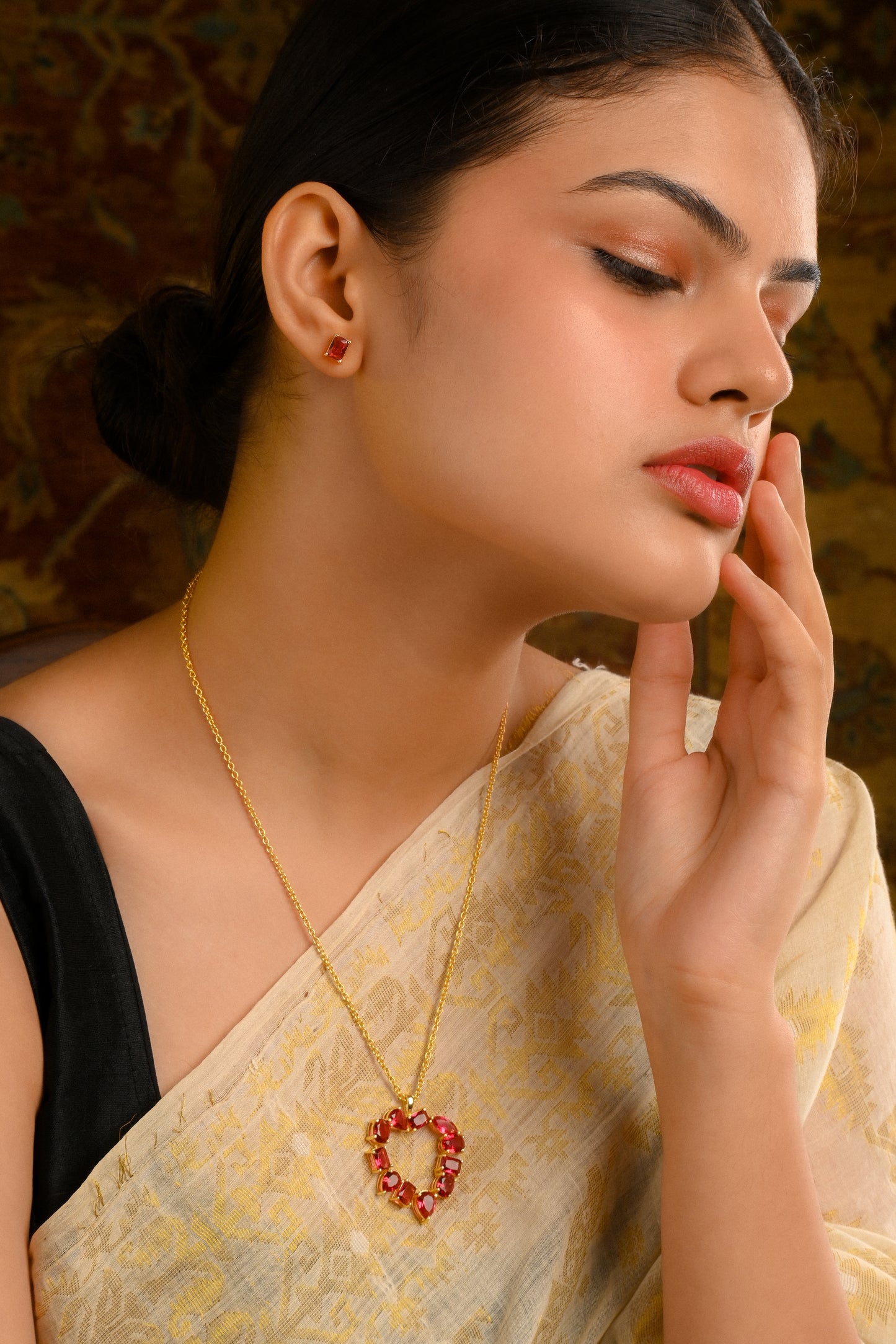Heart of Rubies Necklace