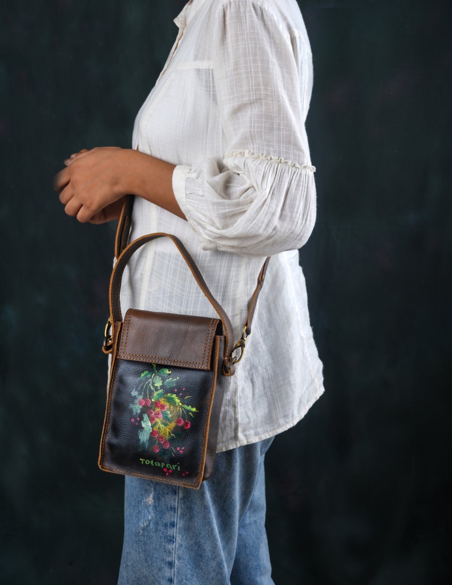 Cherry Blossom Hand Painted Sling