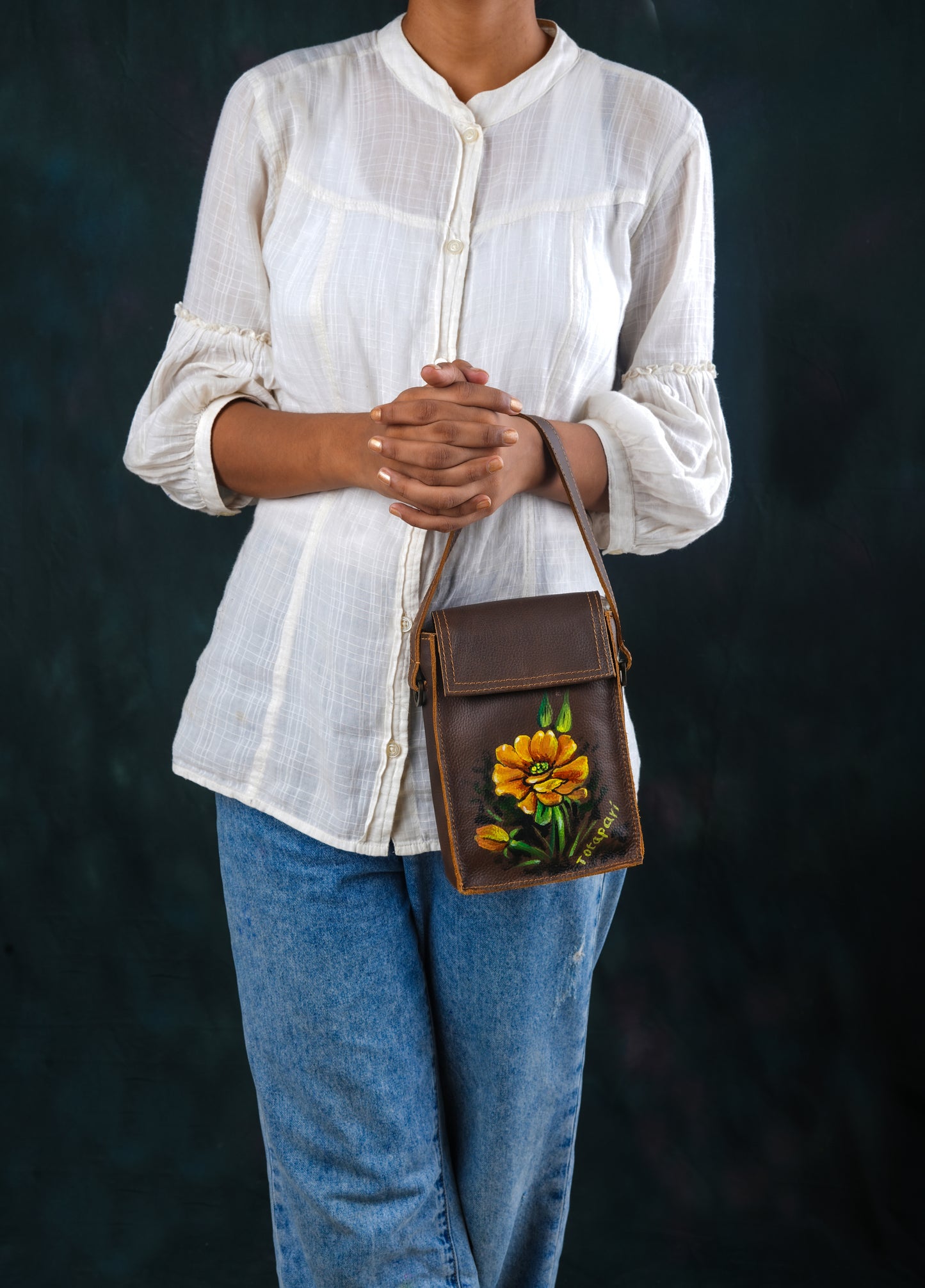 Gerbera Hand Painted Small Sling