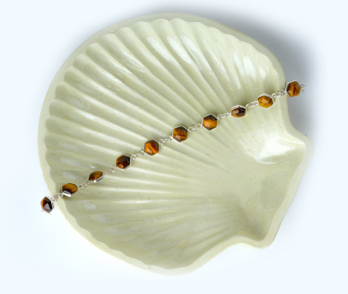 Hexagonal Sun Stone Bracelet