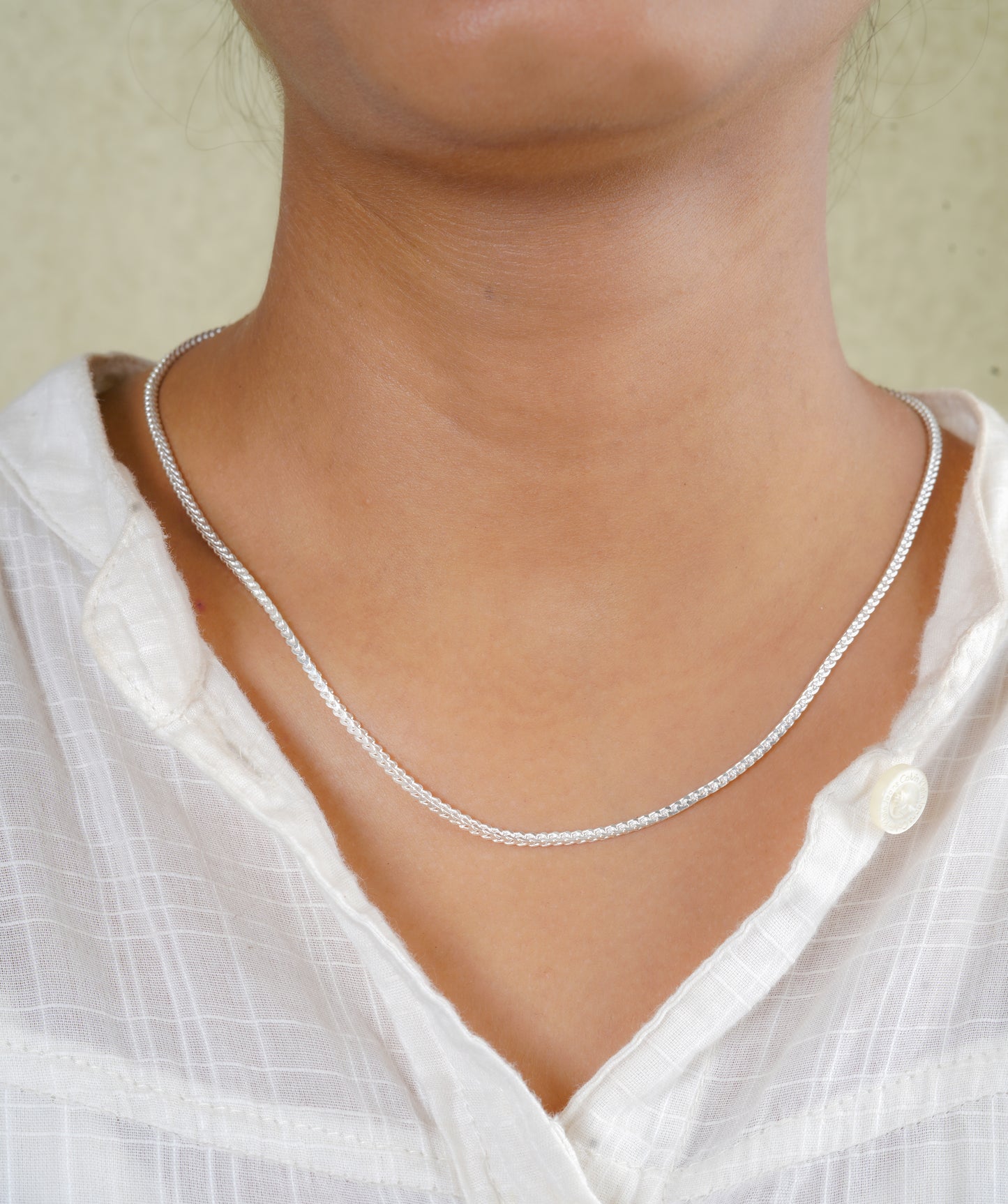 Everyday Silver Herringbone Chain
