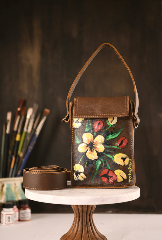 Floral Hand Painted Small Sling