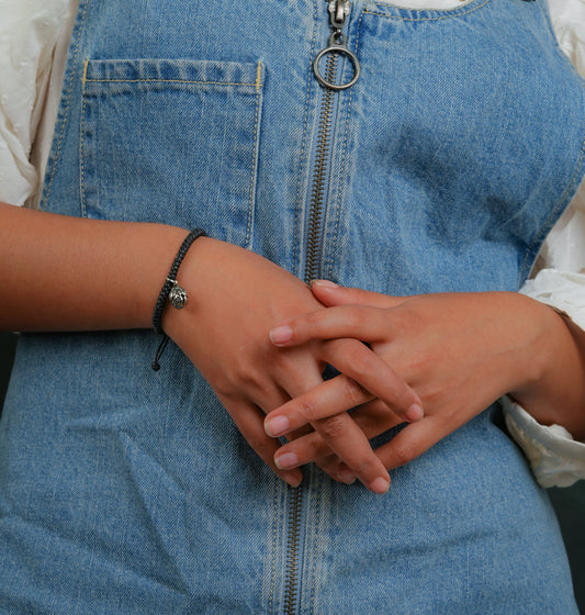 Lotus Silver Knotted Bracelet