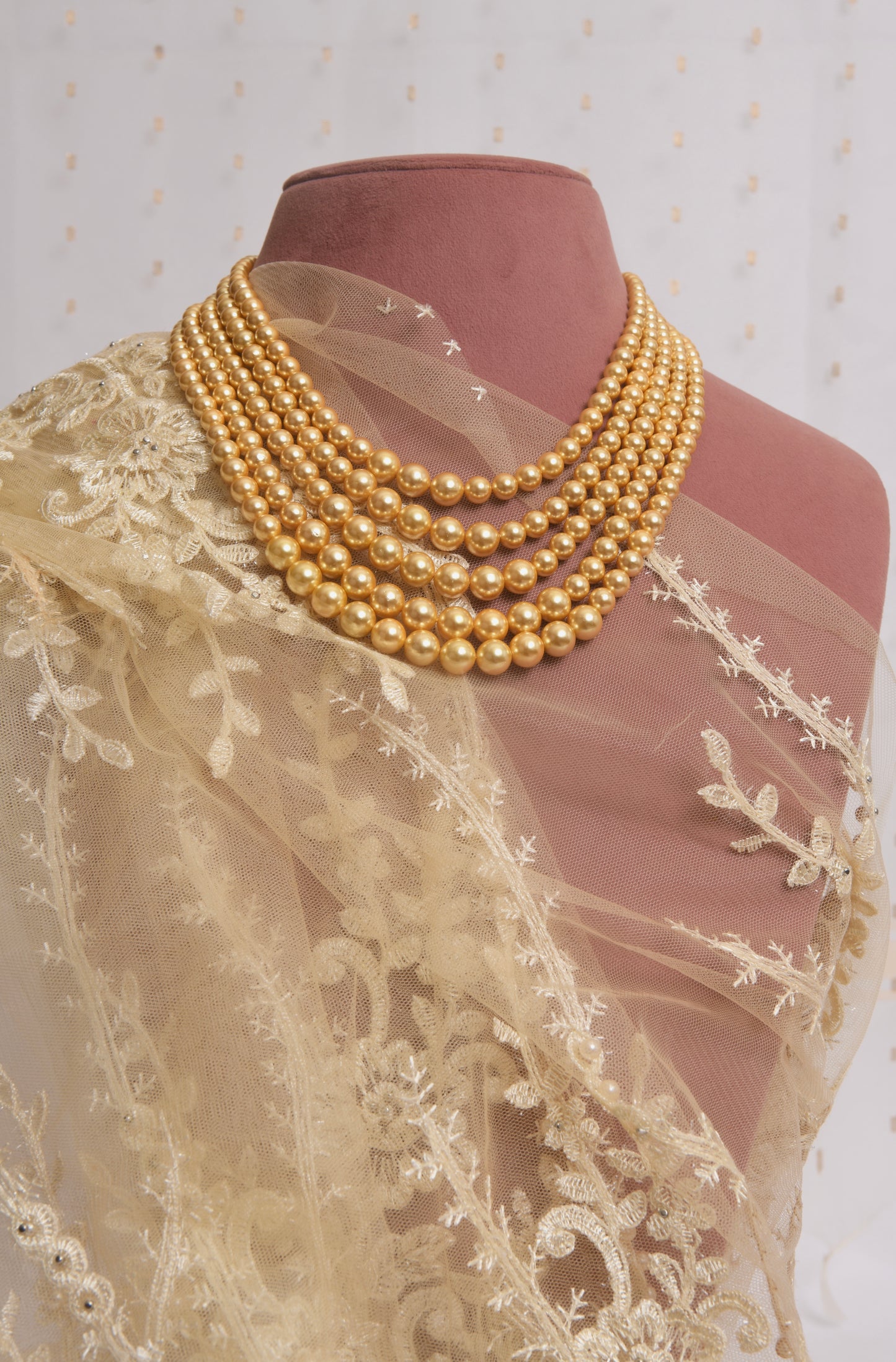 Golden Vibes Pearl Cocktail Necklace