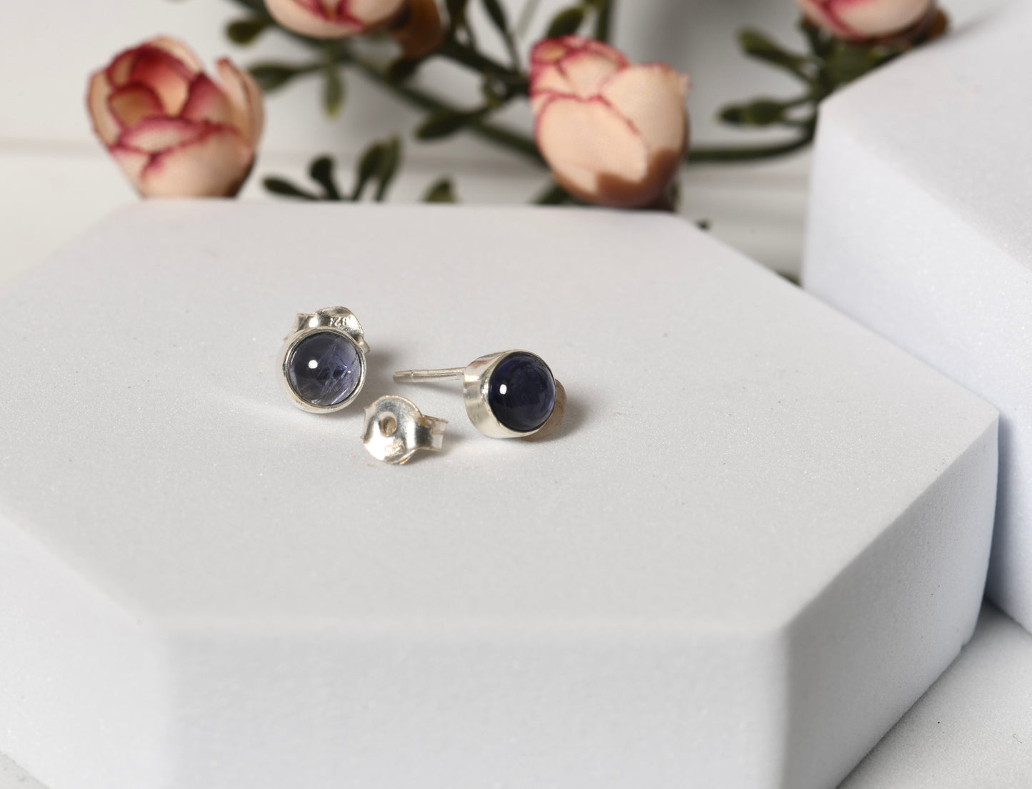 Iolite Silver Studs