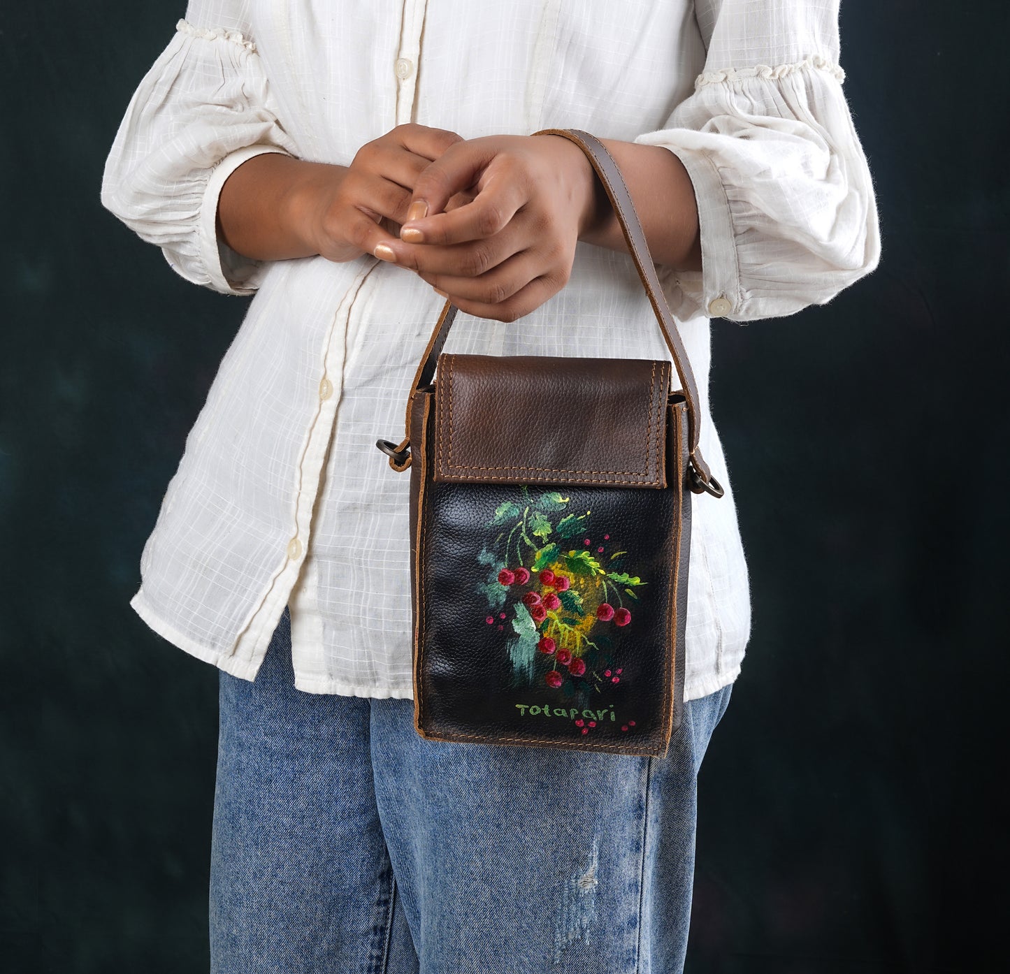 Cherry Blossom Hand Painted Sling