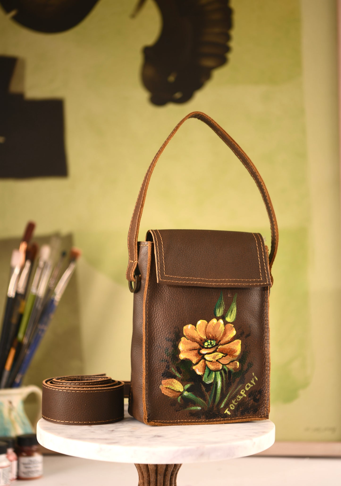 Gerbera Hand Painted Small Sling
