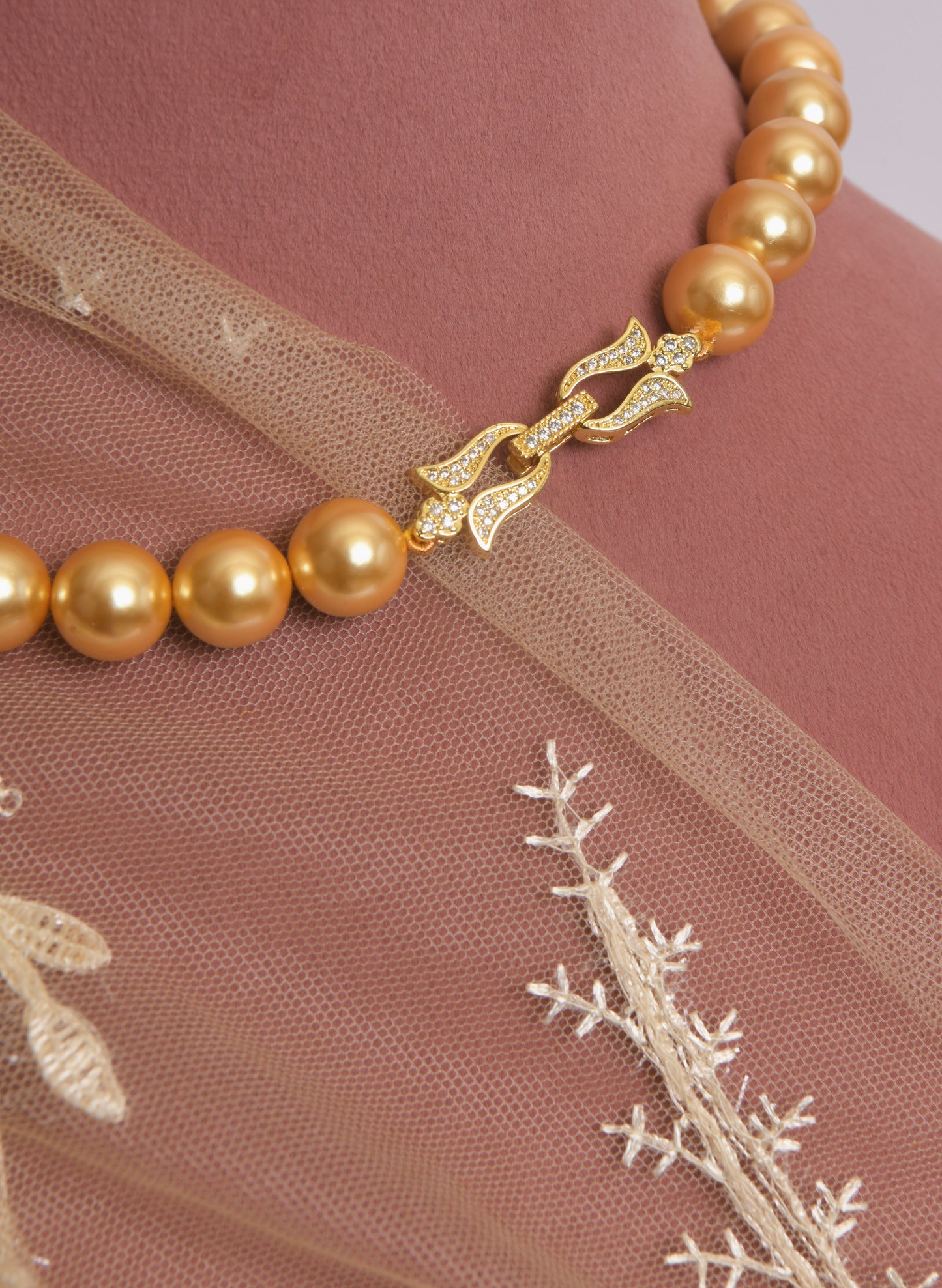 Golden Sunset Pearl Necklace
