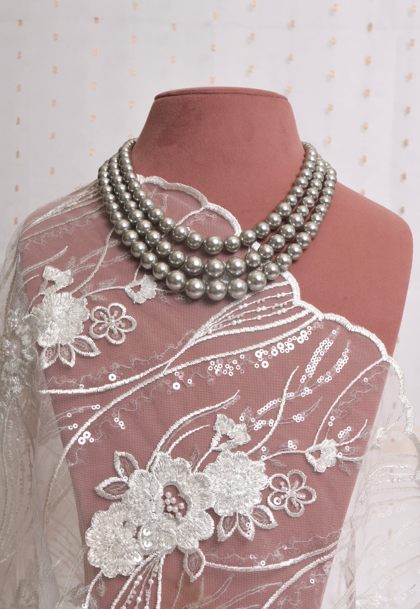 Moonlit Elegance Layered Pearl Necklace