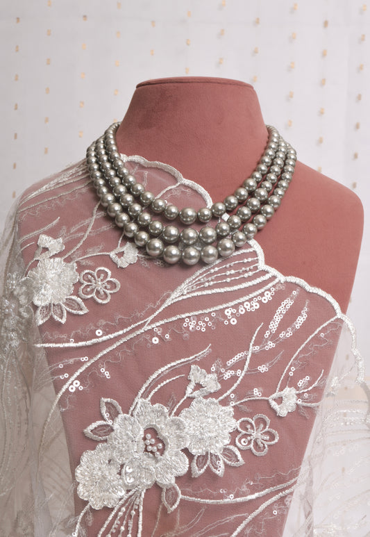 Moonlit Elegance Layered Pearl Necklace