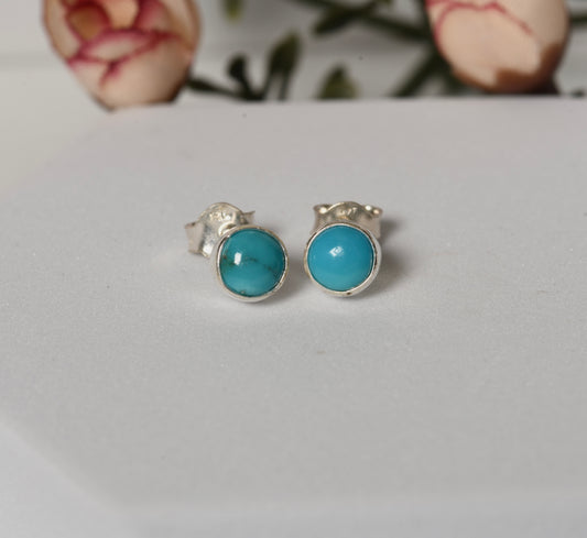 Turquoise Silver Studs
