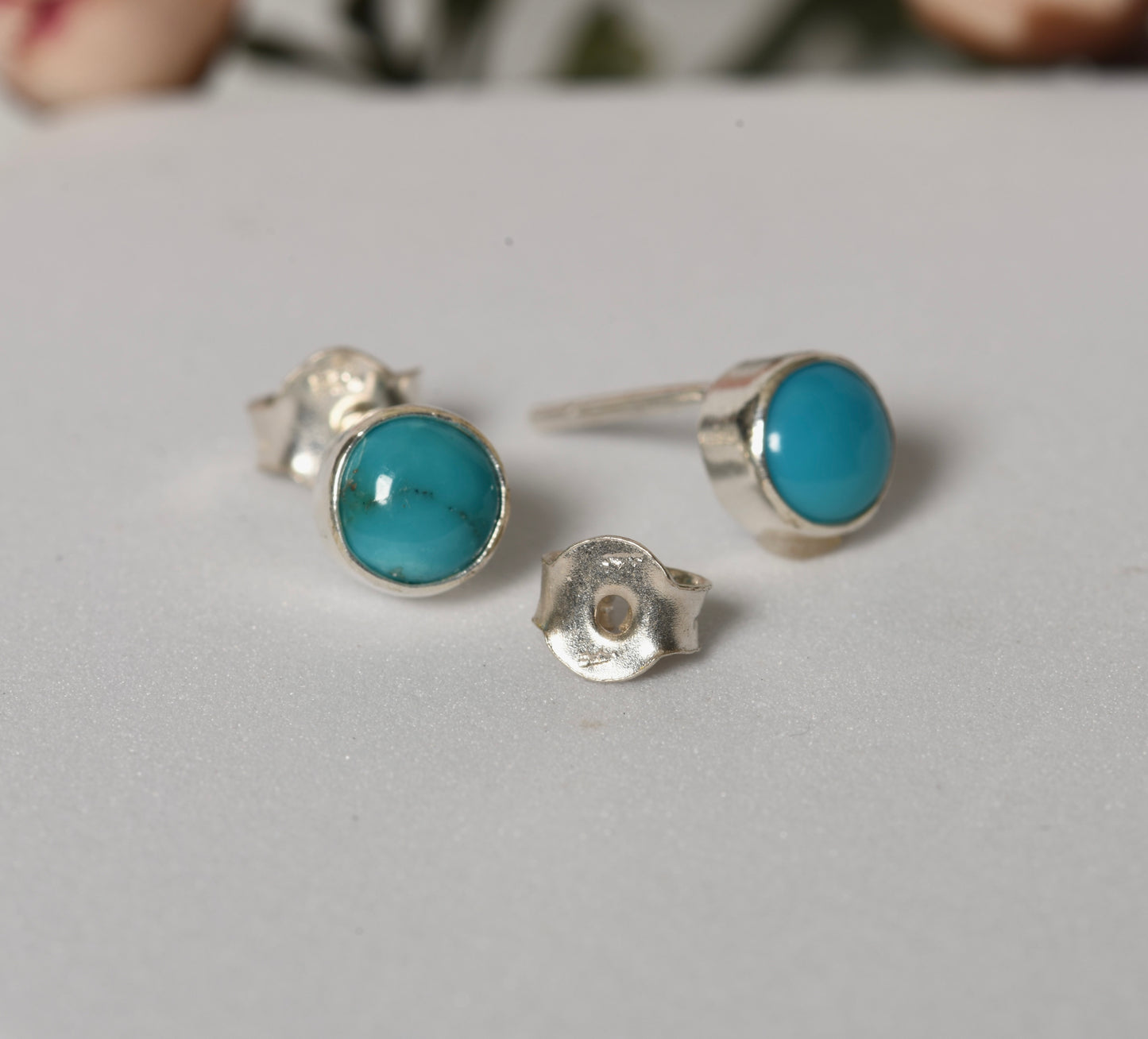Turquoise Silver Studs