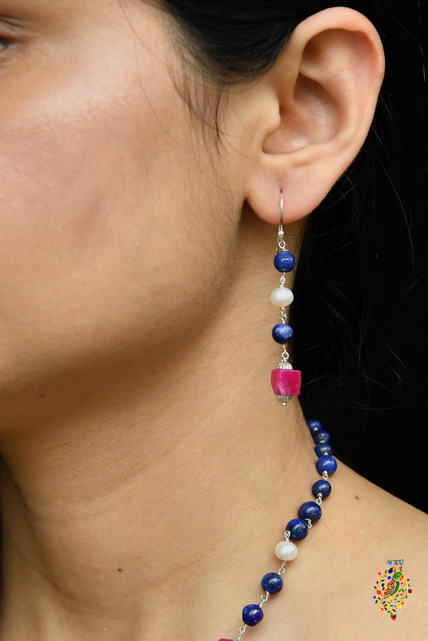 Elegant Multi Stone Silver Set