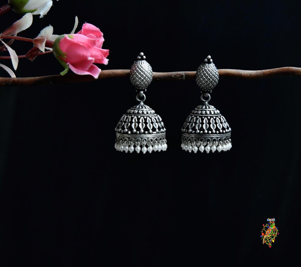 Temple Work Jhumkas