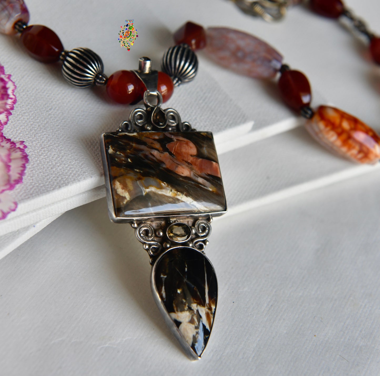 Carnelian Agate Neckpiece