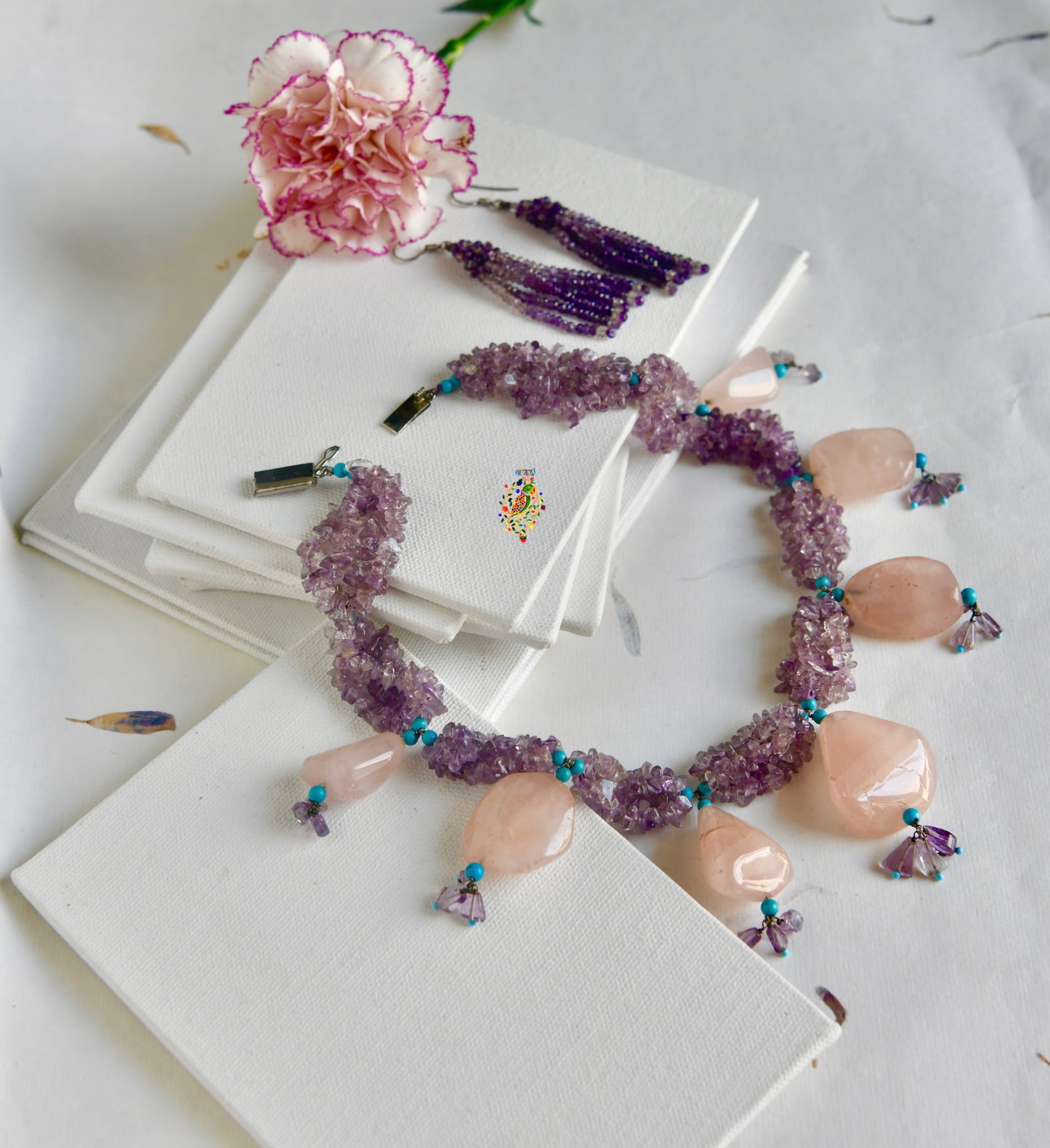 Amethyst with Rose Quartz Necklace
