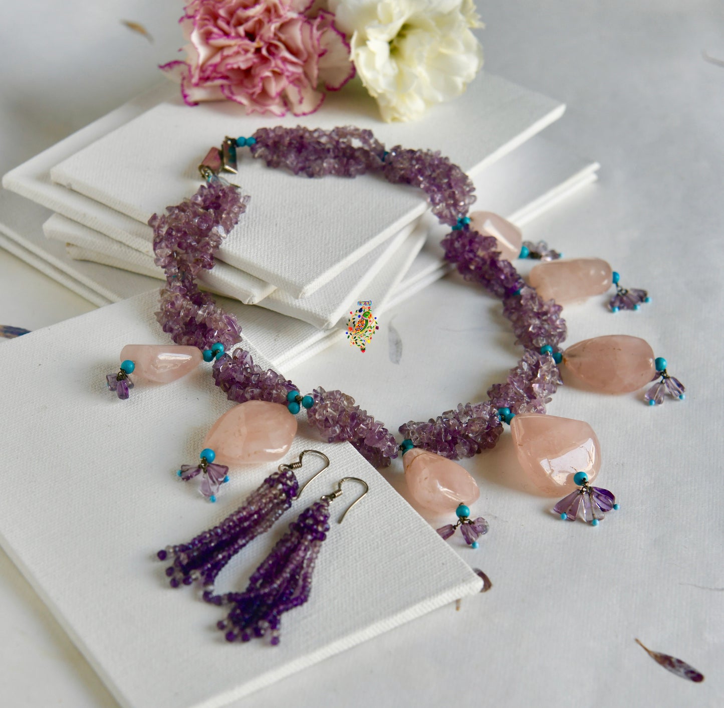Amethyst with Rose Quartz Necklace