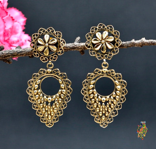 Filigree in Gold Plated Silver Earrings