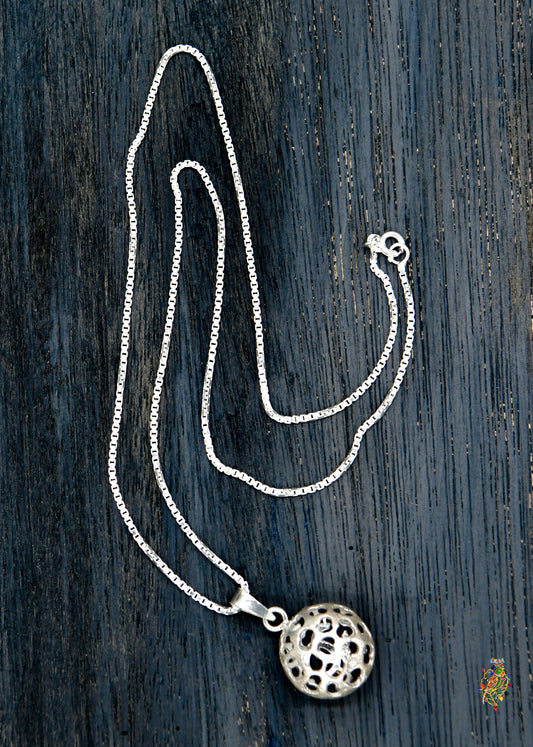 Silver Web Pendant