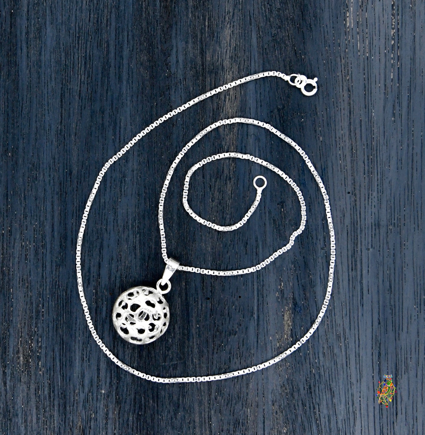 Silver Web Pendant