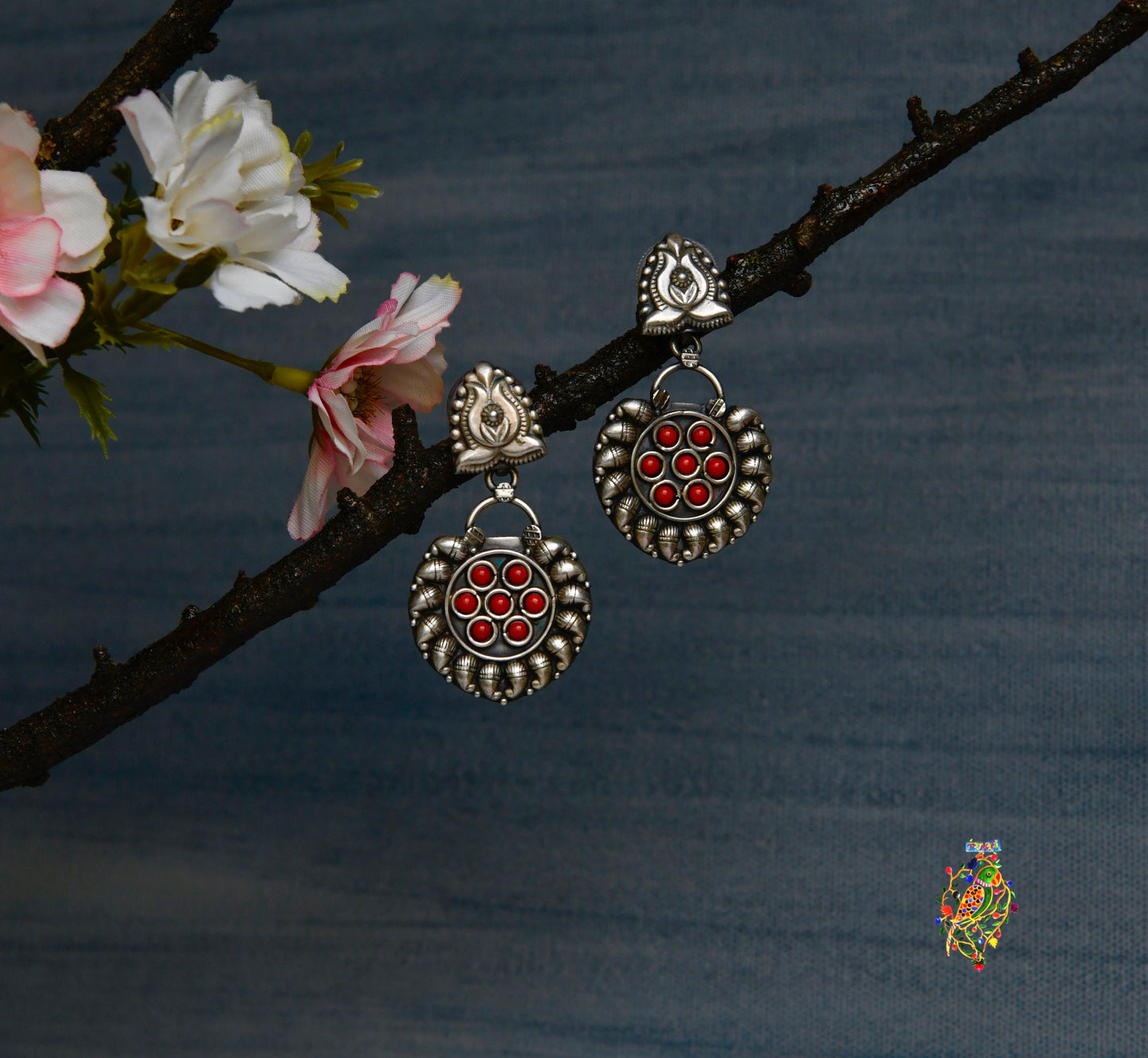Coral Love Hibiscus Earrings
