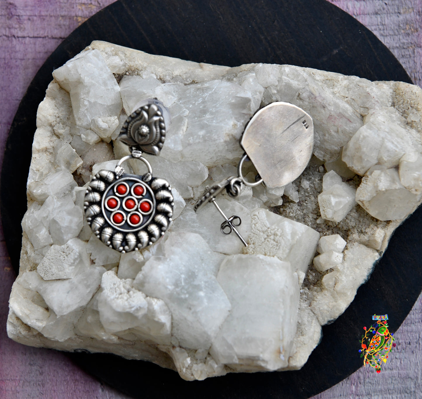 Coral Love Hibiscus Earrings