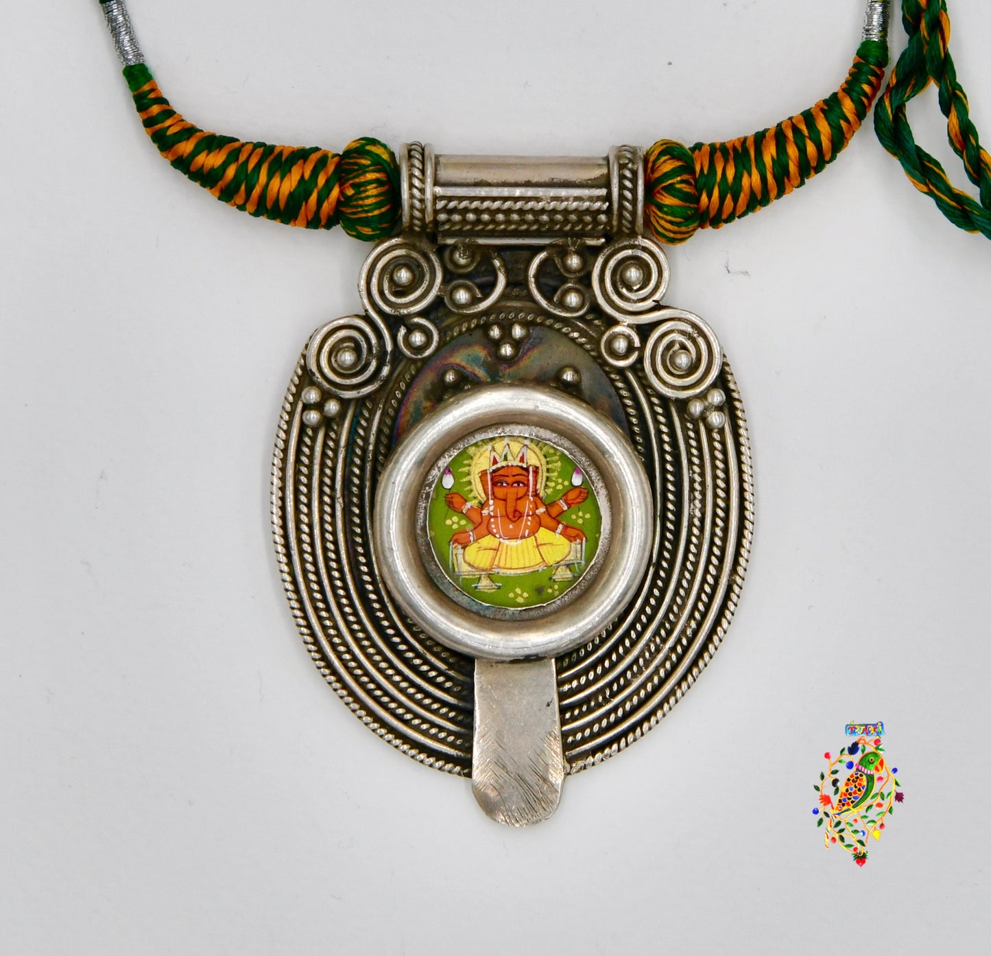 Ganesha Miniature Painting Necklace