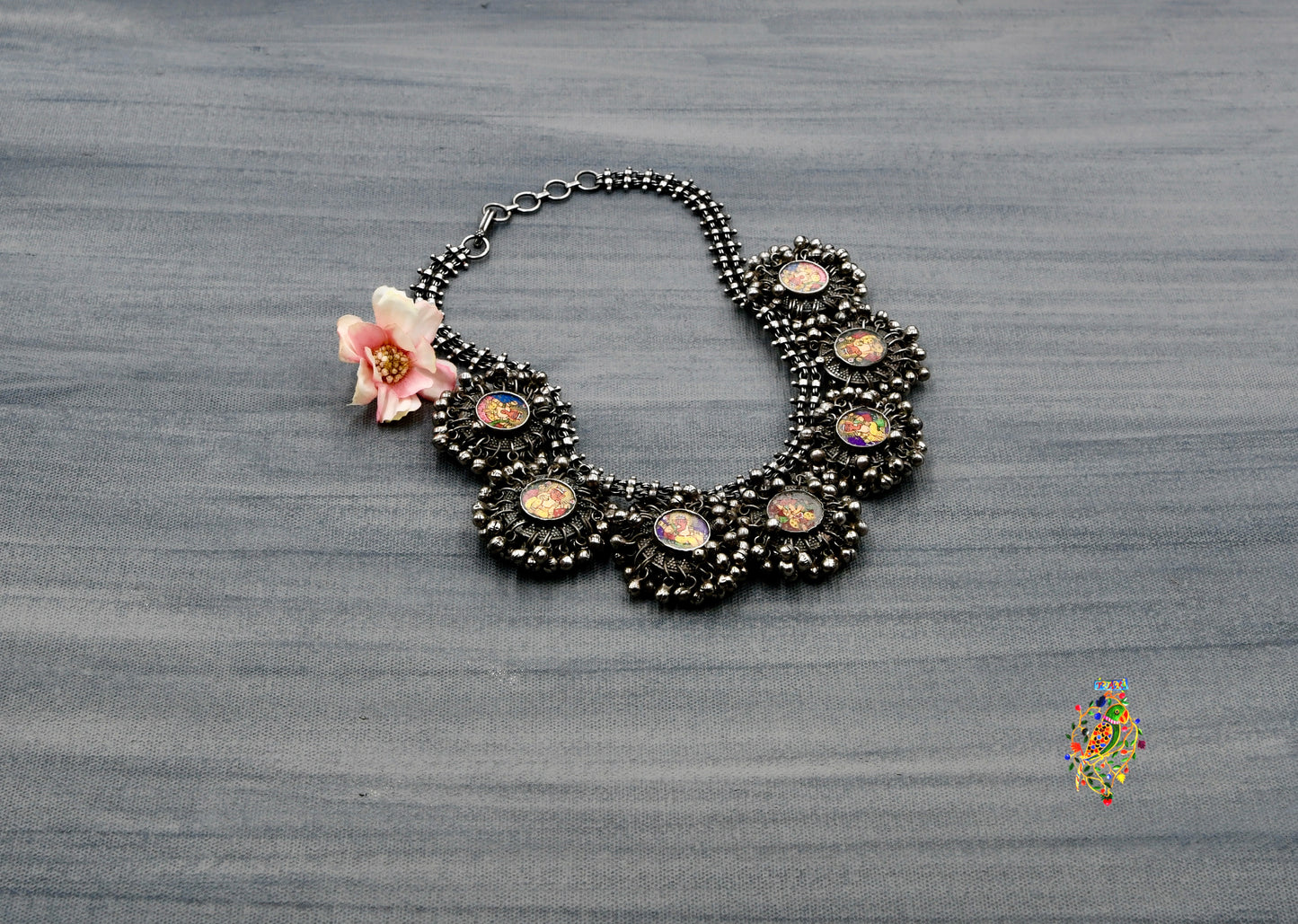 Ganesha Painting and Ghungroo Necklace