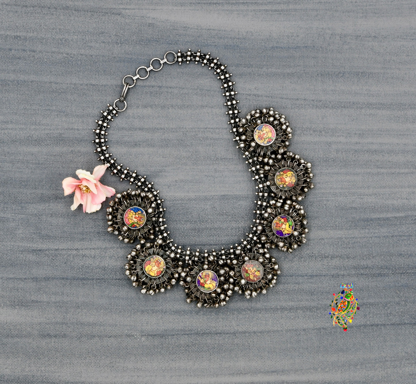 Ganesha Painting and Ghungroo Necklace
