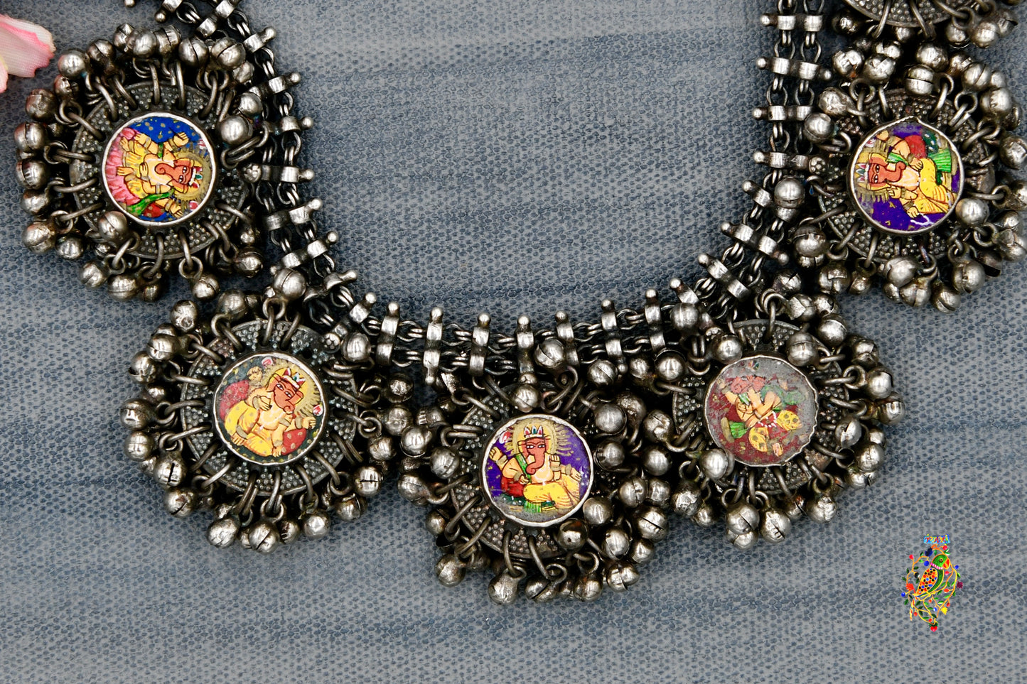 Ganesha Painting and Ghungroo Necklace