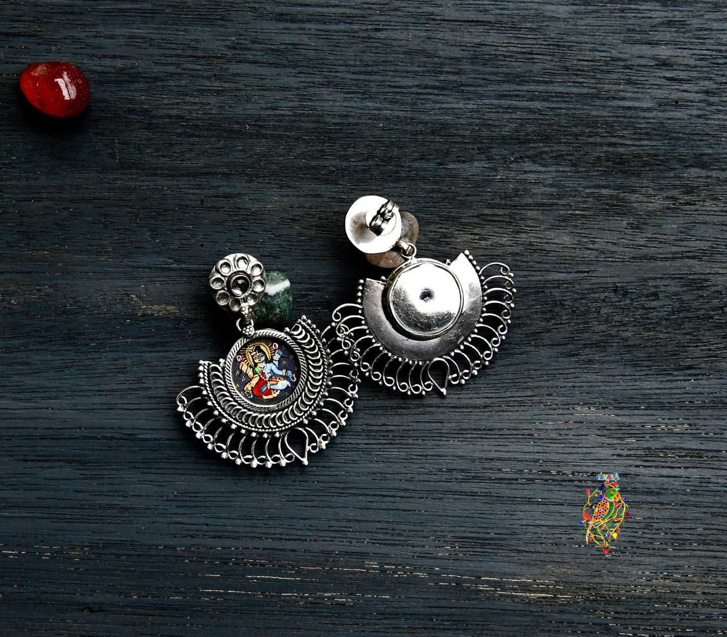 Shiva hand-painted Earrings