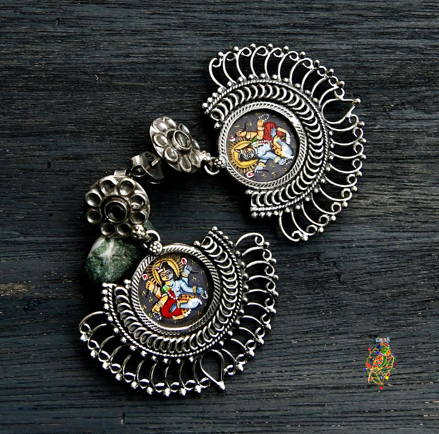 Shiva hand-painted Earrings