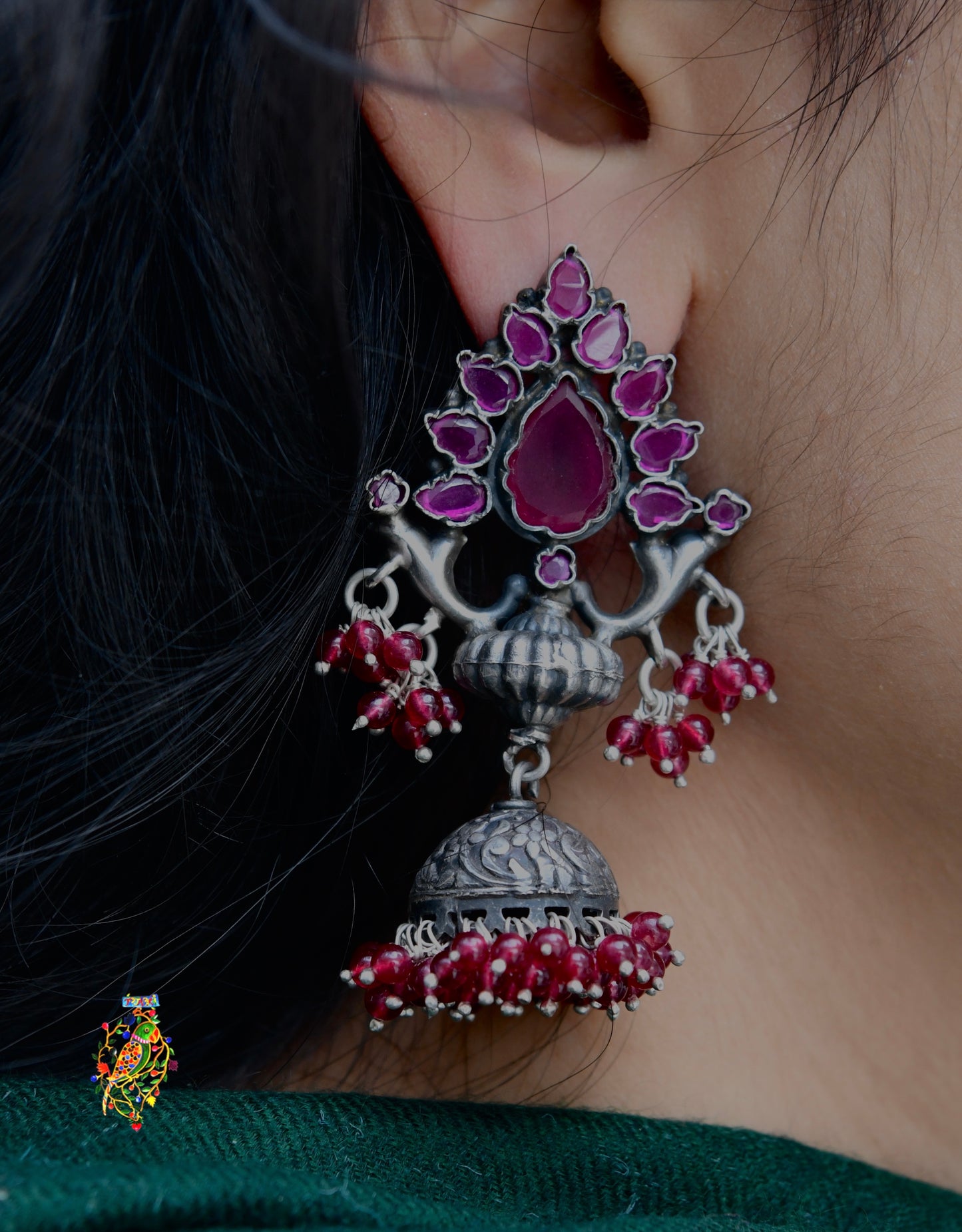 Royal Ruby Jhumkas