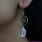 Rose Quartz Spiral Earrings