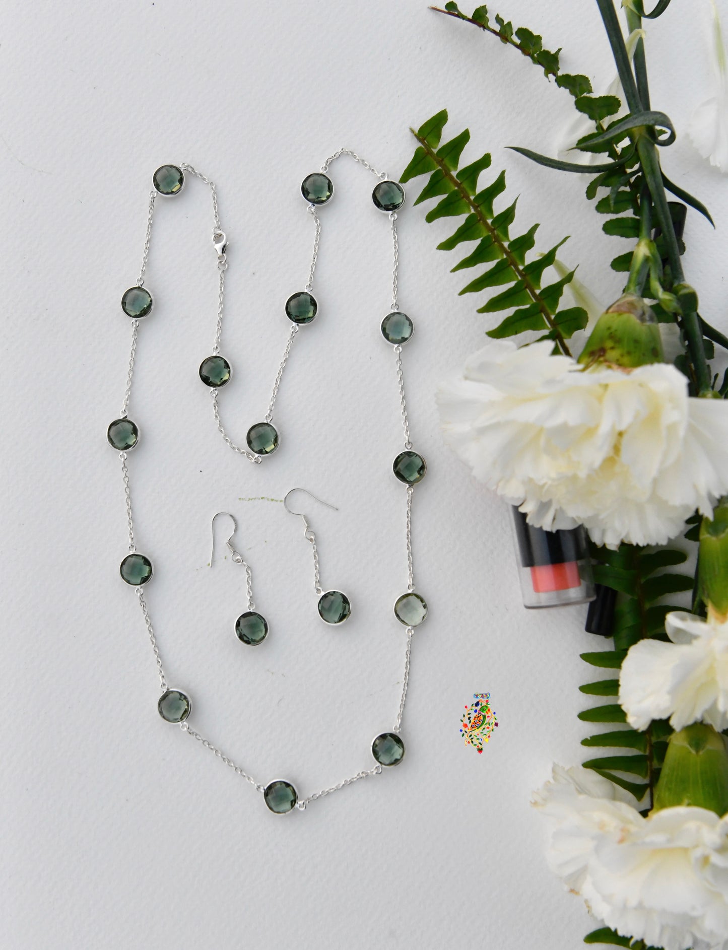 Dainty Green Amethyst Set
