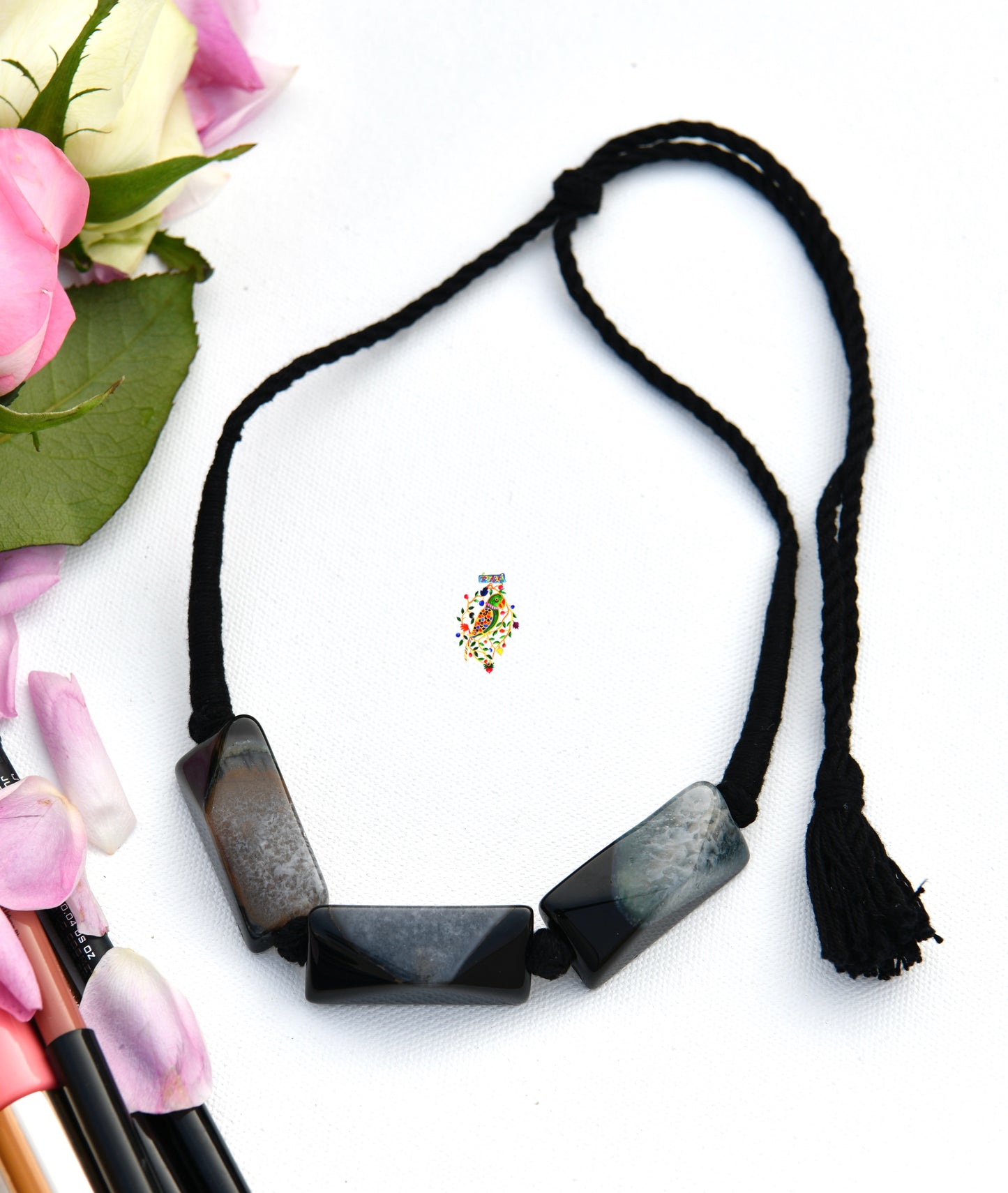Midnight Love Necklace (three beads)