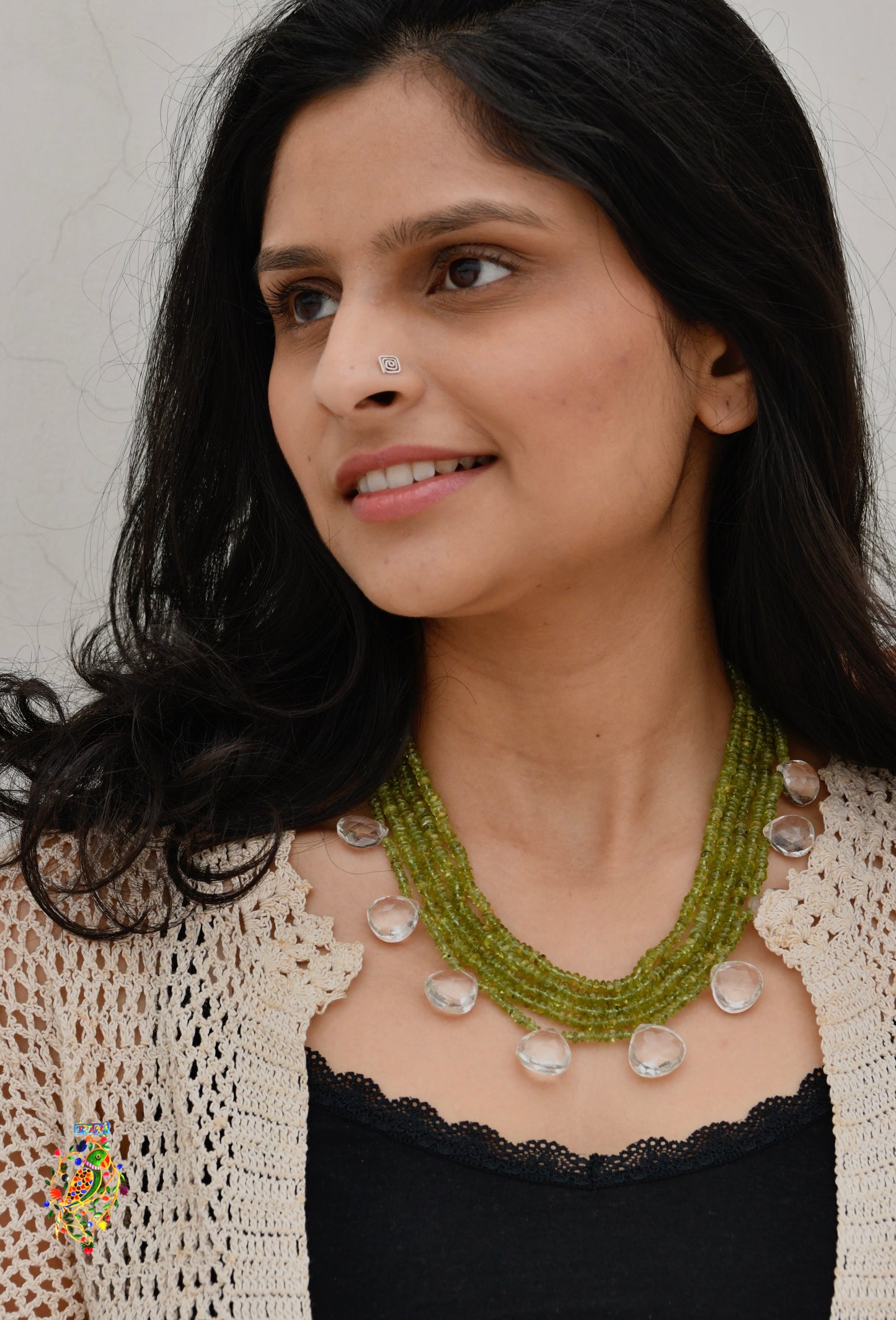 Peridot and Quartz Necklace