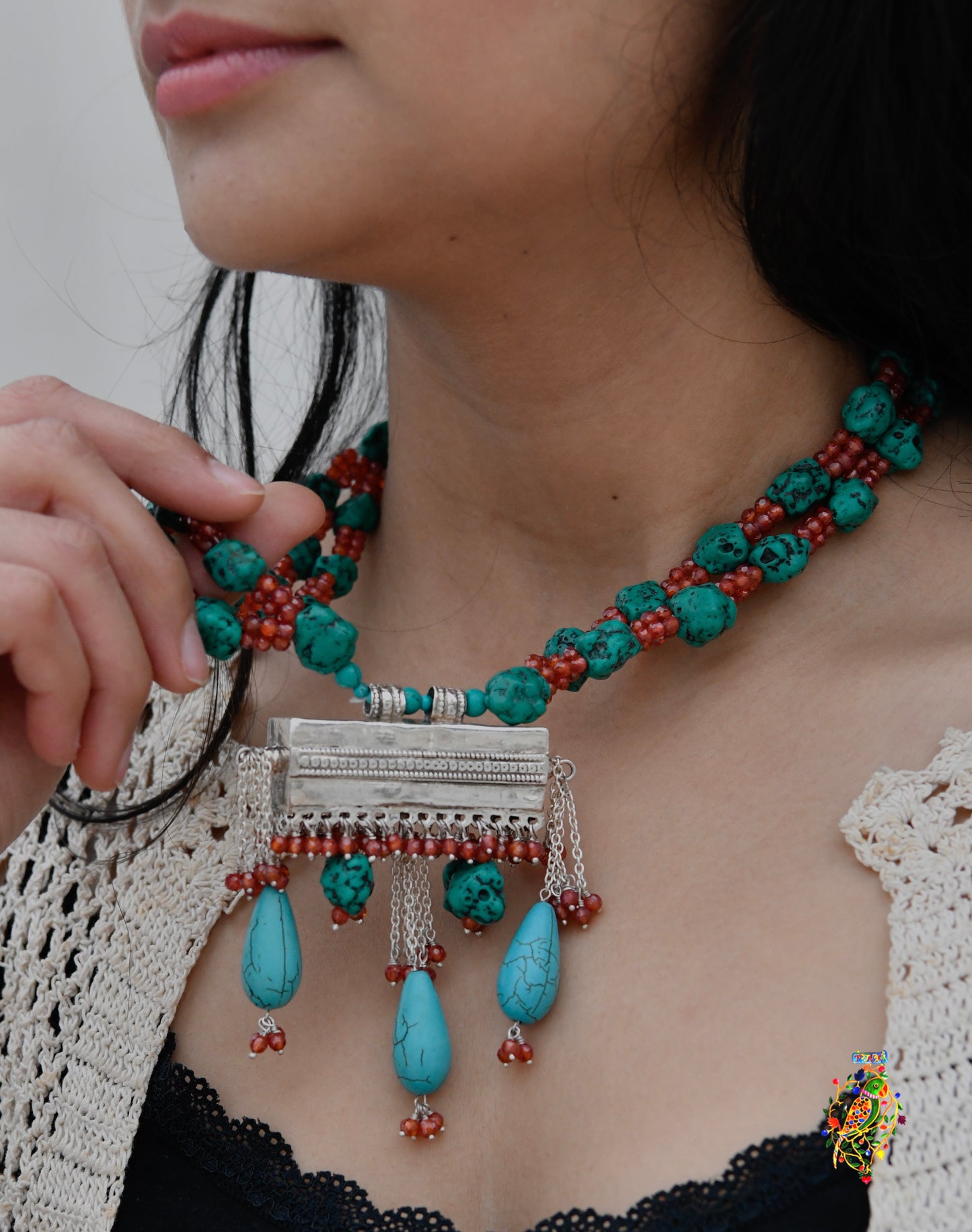 Turquoise Affair Silver Necklace