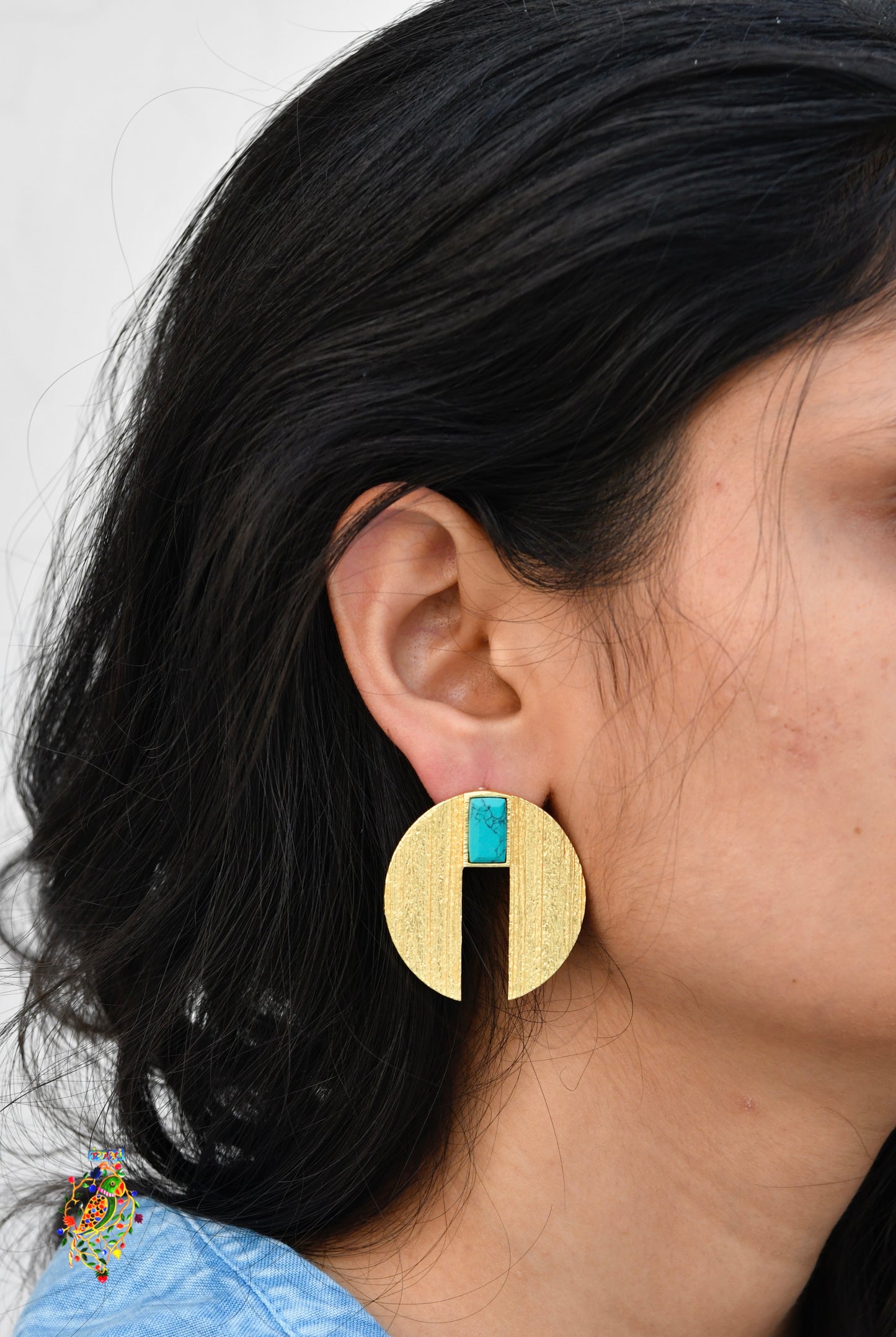 Turquoise Gold Studs