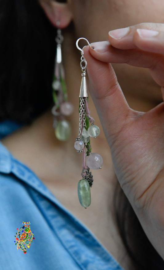 Pink Hues Stone Earrings