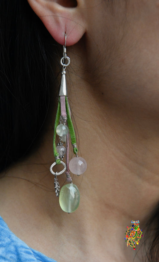 Pink Hues Stone Earrings