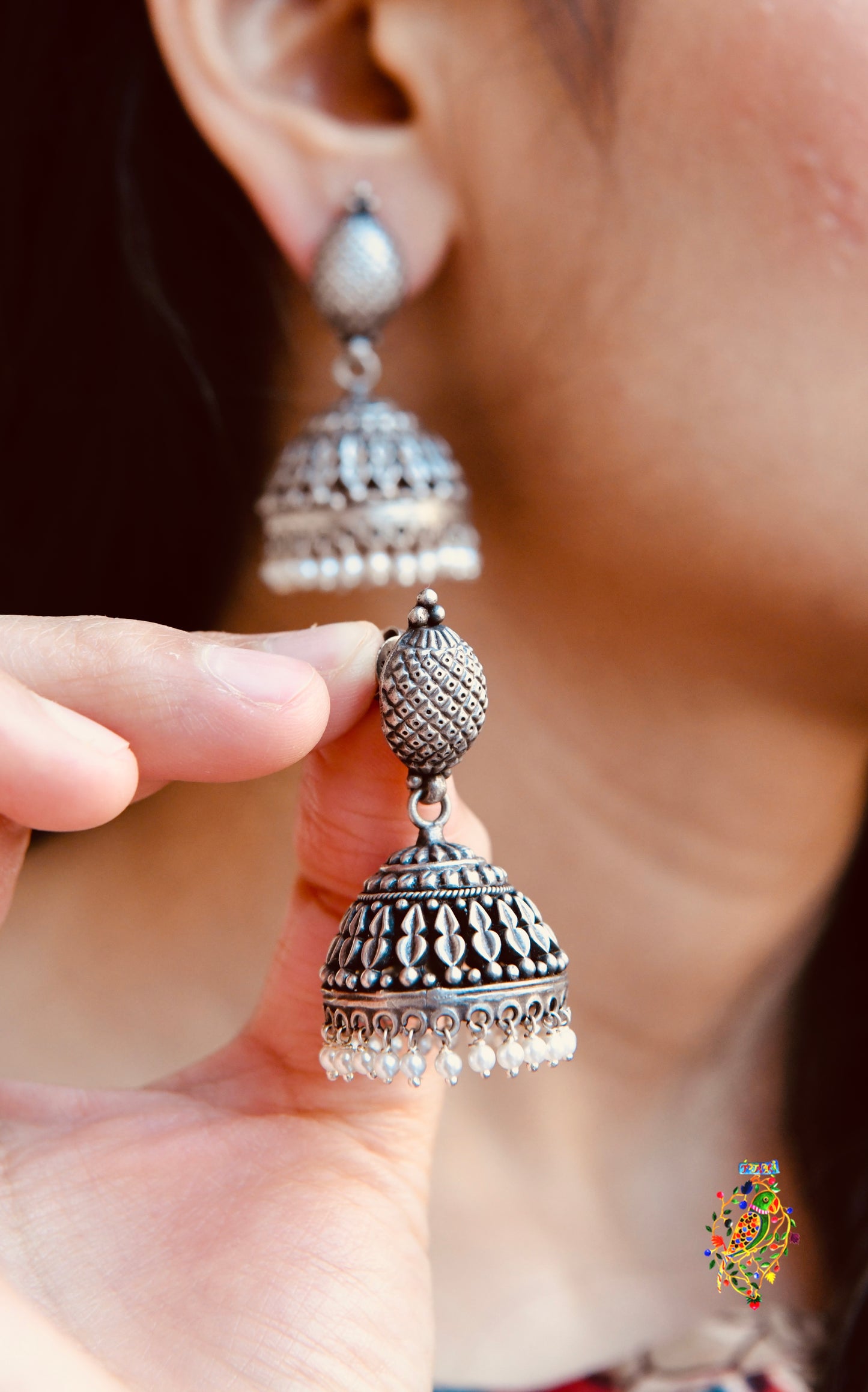 Temple Work Jhumkas